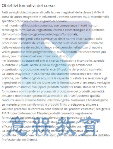 意大利留学，你所不知道的那些专业——博洛尼亚大学，高级化妆品专业461.png